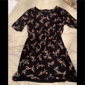 Old Navy black flowered dress